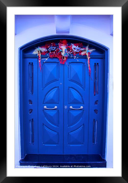 Valletta festival Door Framed Mounted Print by Graham Lathbury