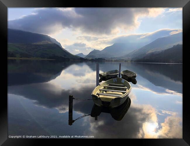 Lake Nantlle, Snowdonia Framed Print by Graham Lathbury