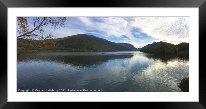 Early morning Kayaker in Snowdonia Framed Mounted Print by Graham Lathbury