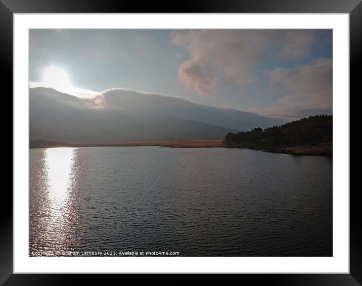 Sunrise over Llyn (Lake) y Gader, Snowdonia, Wales Framed Mounted Print by Graham Lathbury