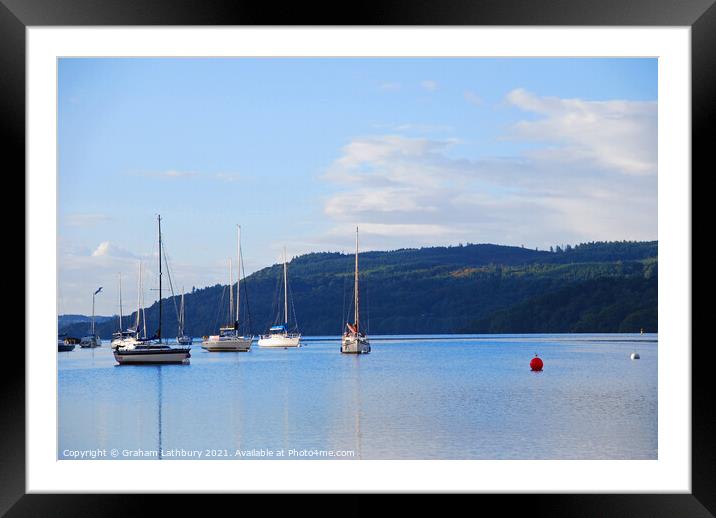 Lake Windermere Yachts Framed Mounted Print by Graham Lathbury