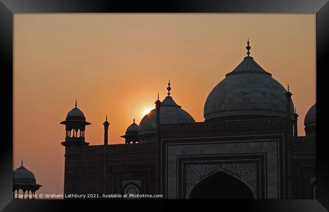 Taj Mahal, India Framed Print by Graham Lathbury