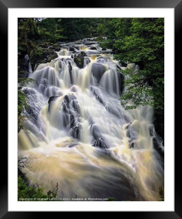 Swallow Falls Framed Mounted Print by Graham Lathbury