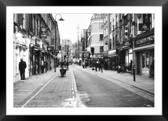 Brick Lane street in  London  Framed Mounted Print by Stuart Chard