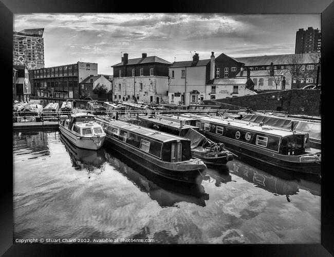 Birmingham Canal Boats Framed Print by Stuart Chard