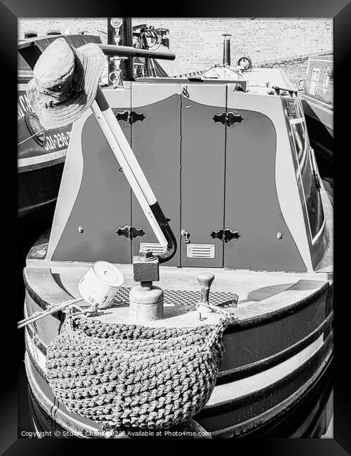 Birmingham Canal Boat Framed Print by Stuart Chard