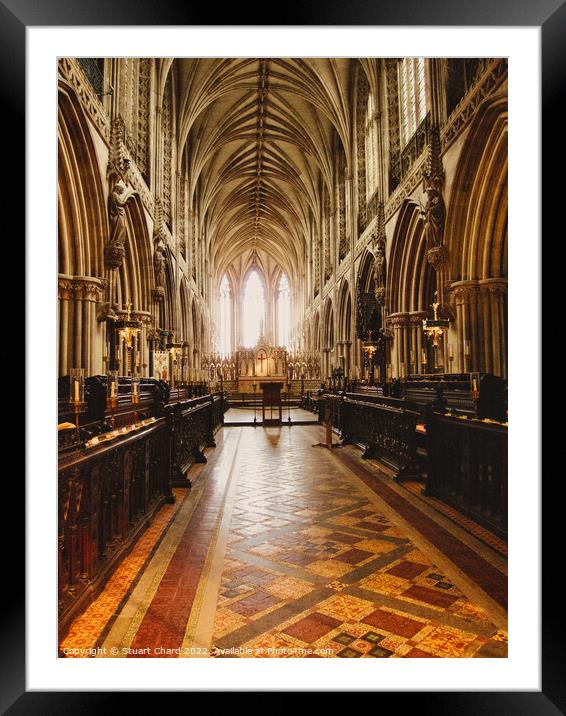 Lichfield Cathedral Interior Framed Mounted Print by Stuart Chard