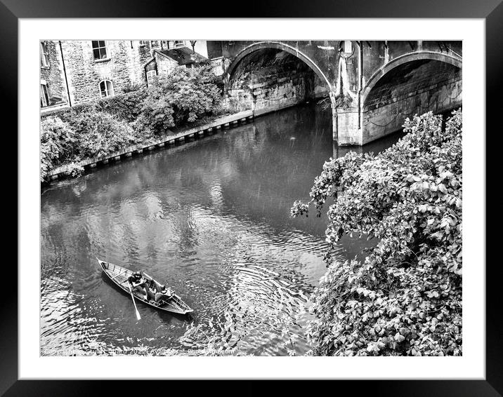 Canoeing in Bath Framed Mounted Print by Stuart Chard