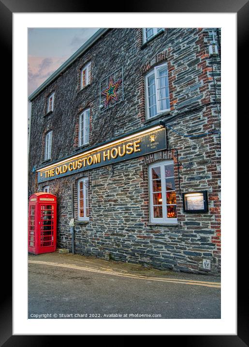 The Old Custom House at Padstow, Cornwall Framed Mounted Print by Stuart Chard