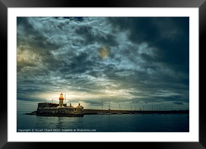 Dun Laoghaire Harbour Dublin Framed Mounted Print by Stuart Chard