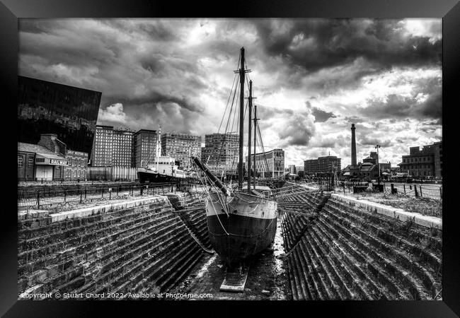 Ship in Dry Dock Liverpool Framed Print by Stuart Chard