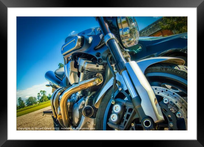 Arty Motorbike Framed Mounted Print by Stuart Chard