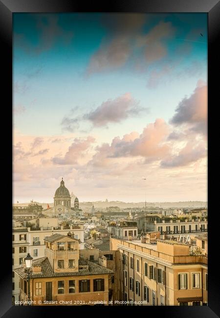 Rome Skyline Framed Print by Stuart Chard