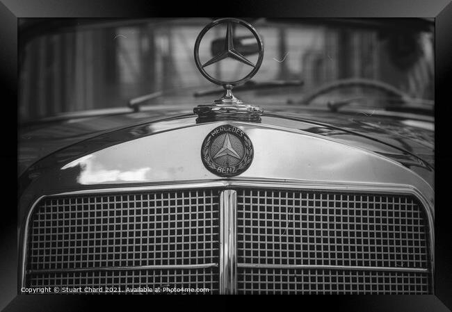 Vintage Mercedes Benz Car Framed Print by Stuart Chard