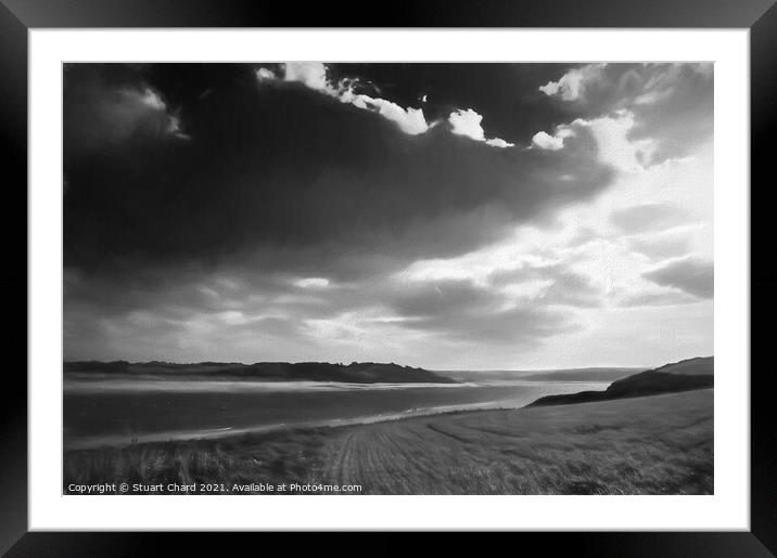 River estuary with dunes and beach at Hayle in Nor Framed Mounted Print by Stuart Chard