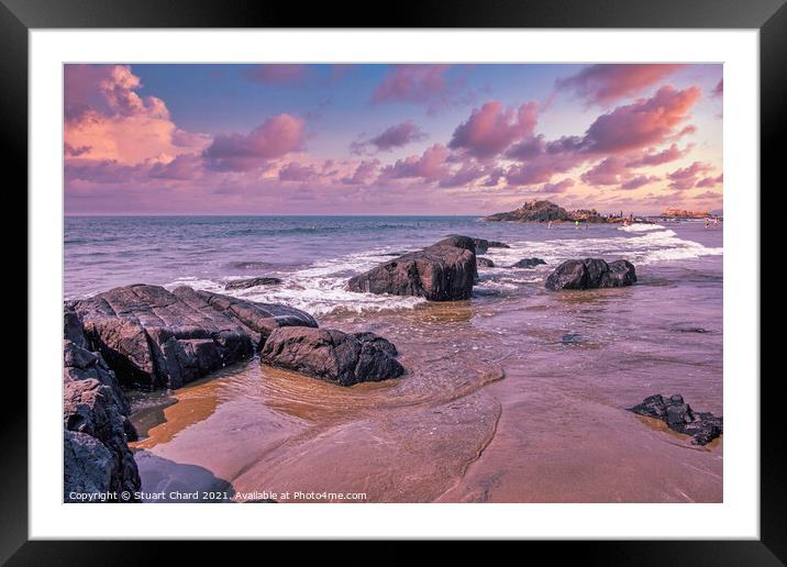 Untouched tropical beach Goa Framed Mounted Print by Stuart Chard