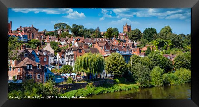 Historic town of Bridgnorth in Shropshire Framed Print by Stuart Chard