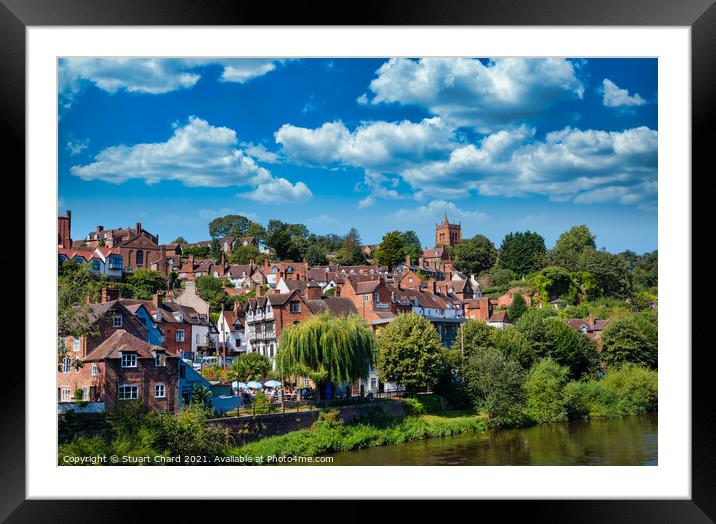 Historic town of Bridgnorth in Shropshire Framed Mounted Print by Stuart Chard