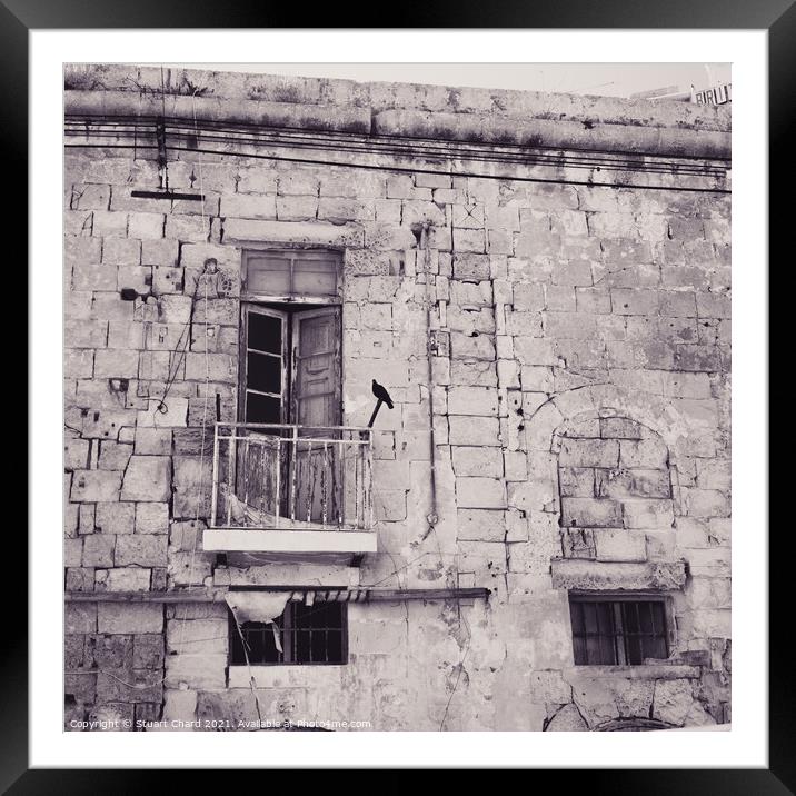 Old Maltese Building Framed Mounted Print by Stuart Chard