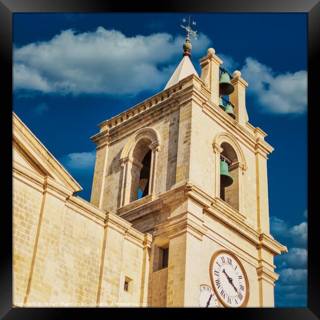 St.Johns cathedral church in Valletta malta Framed Print by Stuart Chard