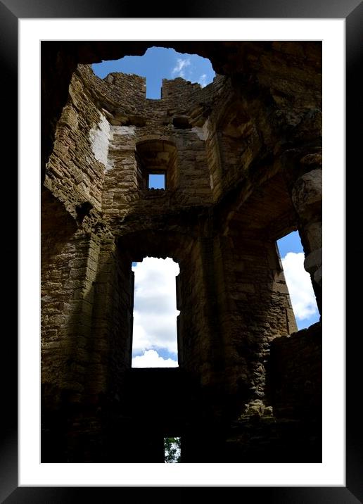 The remains of a tower at Farleigh Hungerford Cast Framed Mounted Print by Peter Wiseman