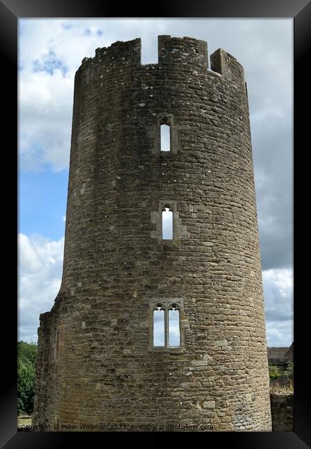 The Lady Tower at Farleigh Hungerford Castle Framed Print by Peter Wiseman