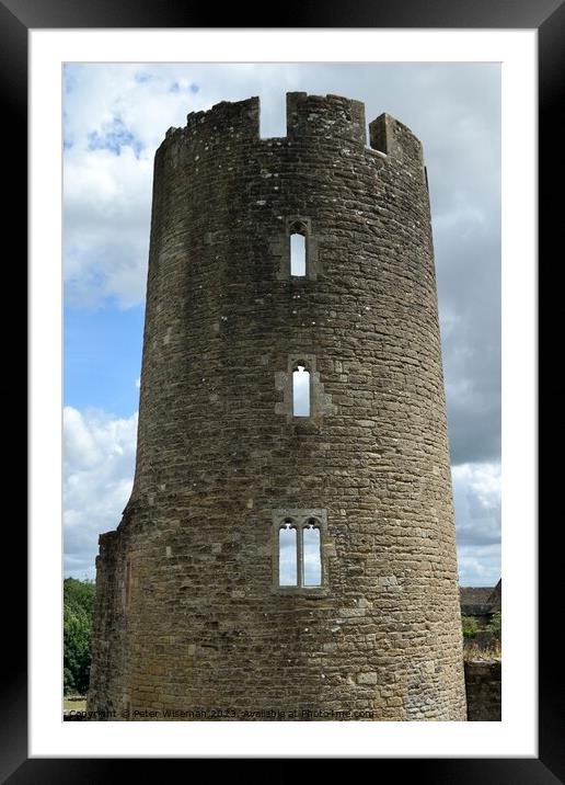 The Lady Tower at Farleigh Hungerford Castle Framed Mounted Print by Peter Wiseman