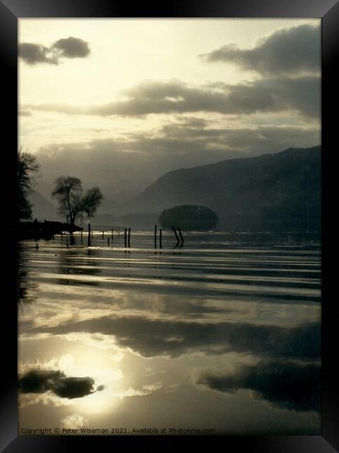 Serene beauty of Derwent Water Framed Print by Peter Wiseman