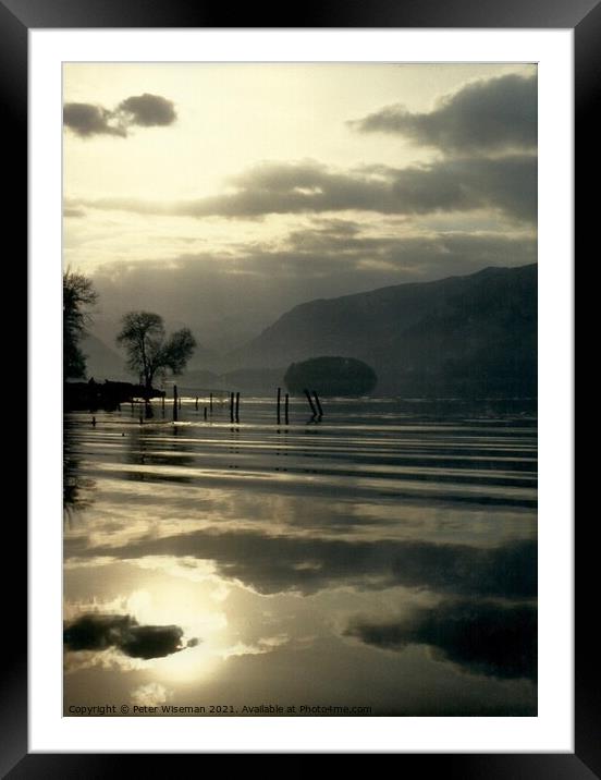 Serene beauty of Derwent Water Framed Mounted Print by Peter Wiseman