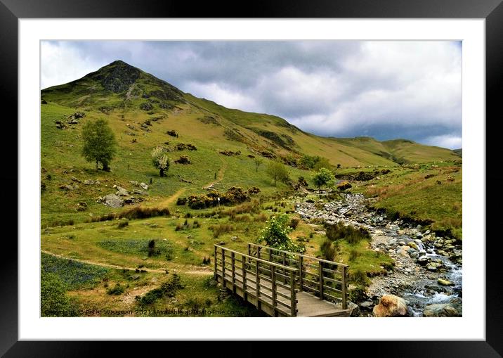 Rannerdale the Valley of Bluebells Framed Mounted Print by Peter Wiseman