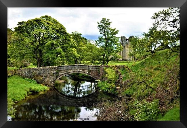 Abbey Bridge  over the River Lowther at Shap Abbey Framed Print by Peter Wiseman