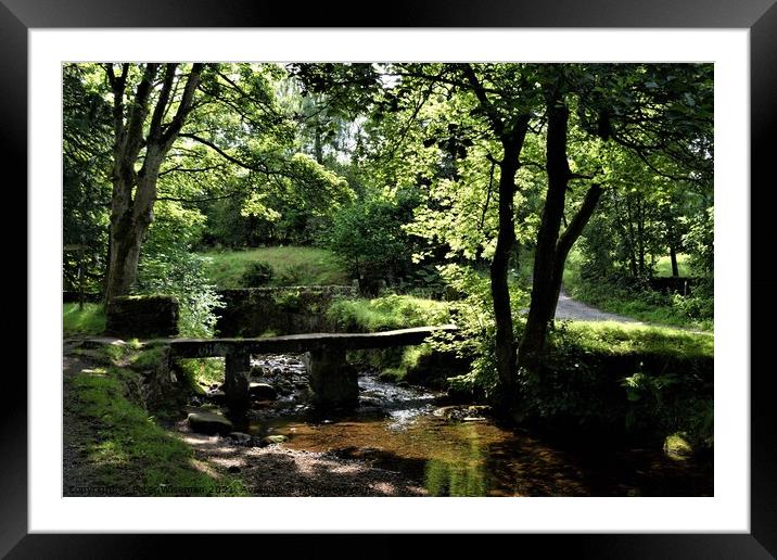 Clapper Bridge, Wycoller Country Park Framed Mounted Print by Peter Wiseman