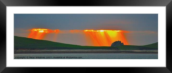Sky Fire Framed Mounted Print by Peter Wiseman