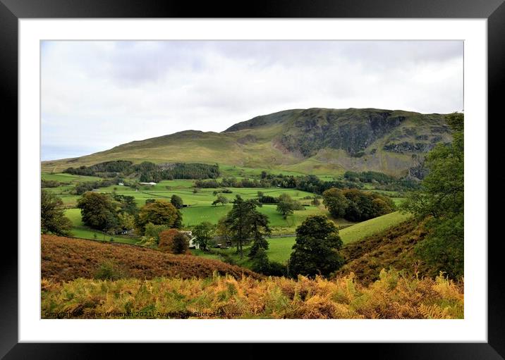 Lake District view, St. John's in the Vale Framed Mounted Print by Peter Wiseman