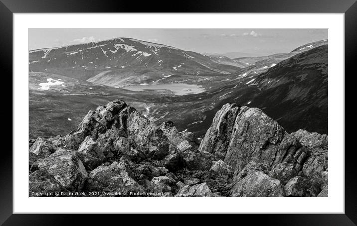 Mountain View Framed Mounted Print by Ralph Greig