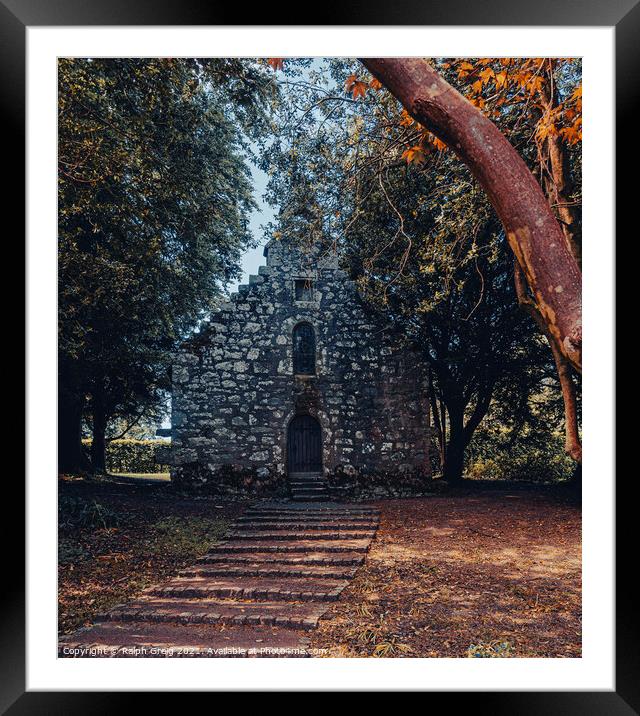 Drum Castle Chapel Framed Mounted Print by Ralph Greig