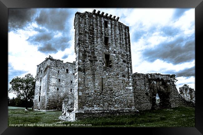 Spynie Castle Framed Print by Ralph Greig