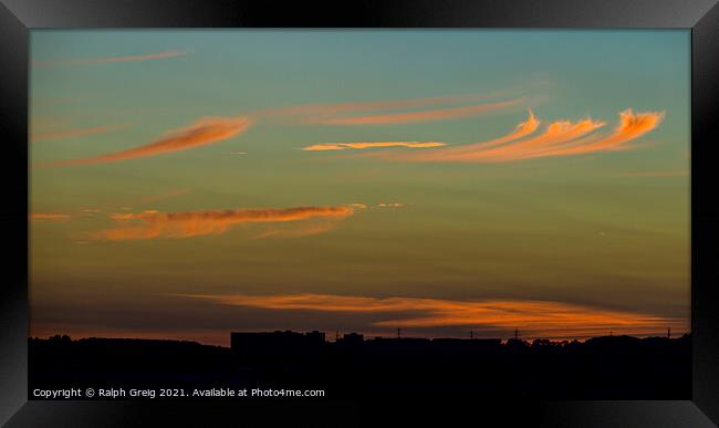 Summer evening Sunset over aberdeen Framed Print by Ralph Greig