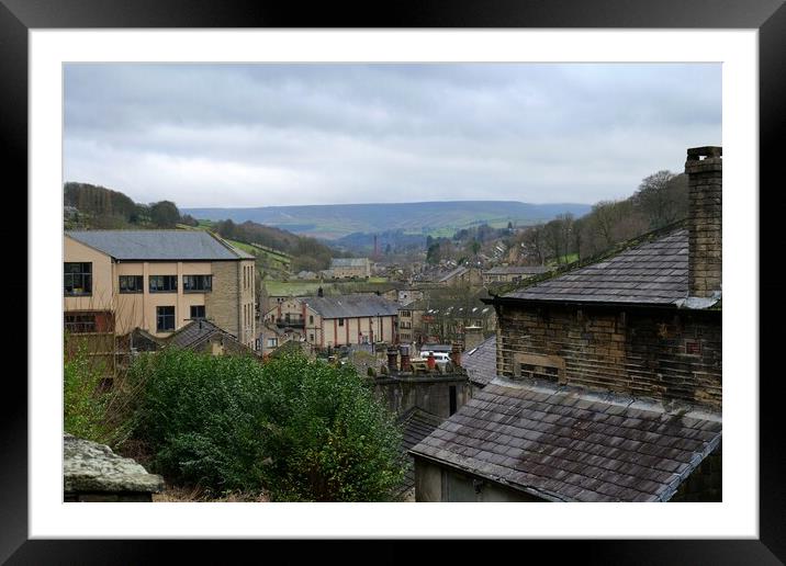 Pennine Yorkshire town Framed Mounted Print by Roy Hinchliffe