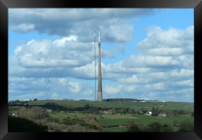 Emley Moor transmitters Framed Print by Roy Hinchliffe