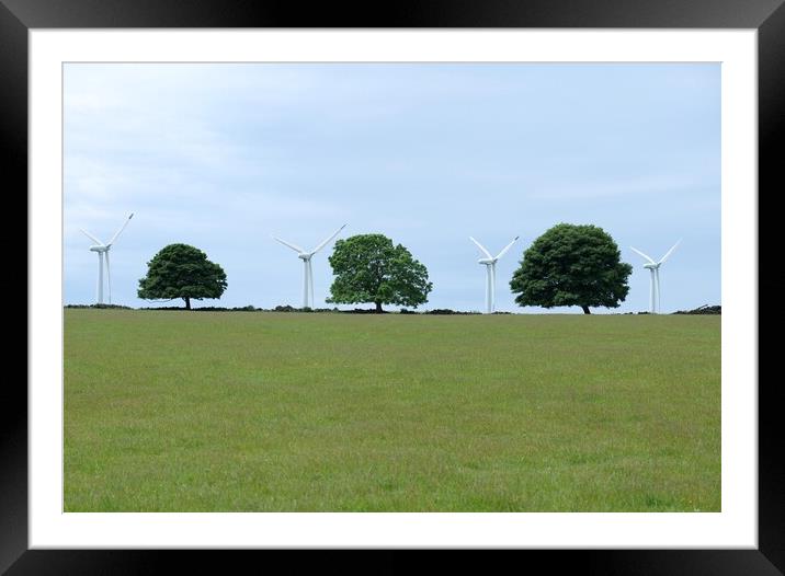 Windmills between the trees Framed Mounted Print by Roy Hinchliffe
