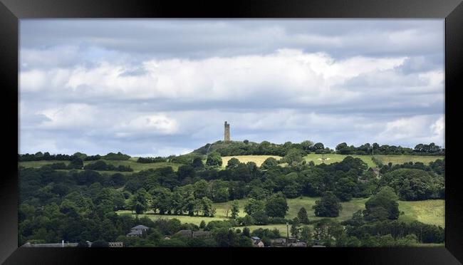 Castle hill jubilee tower Huddersfield Framed Print by Roy Hinchliffe