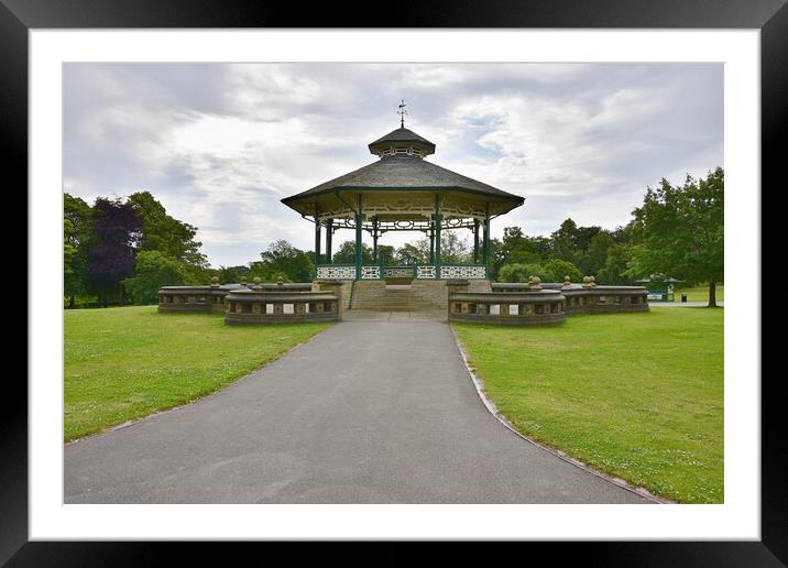  Bandstand Greenhead park Huddersfield Framed Mounted Print by Roy Hinchliffe