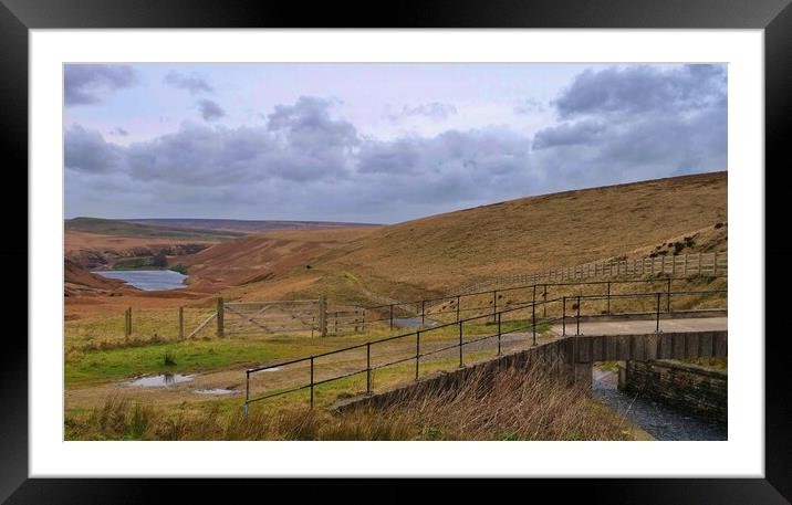 The Yorkshire Moors Pennine way Holmfirth Framed Mounted Print by Roy Hinchliffe