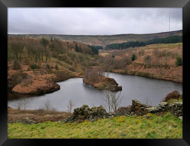 Moorland landscape Huddersfield Framed Print by Roy Hinchliffe