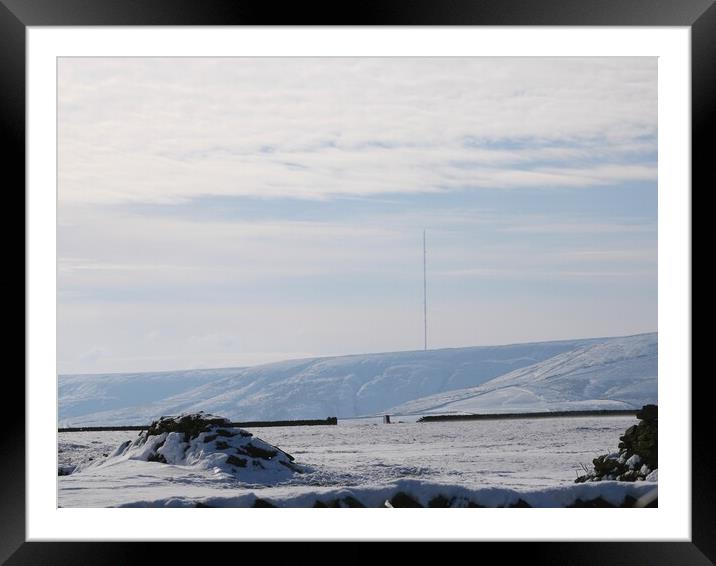 Snow on the moors Framed Mounted Print by Roy Hinchliffe