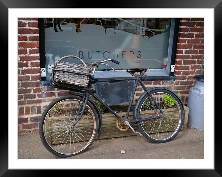 Butcher boys bike Framed Mounted Print by Roy Hinchliffe