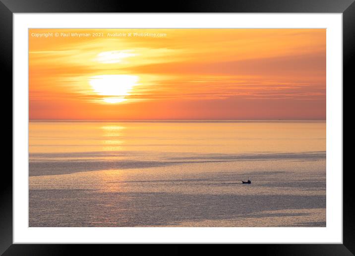 Seascape Sunrise Framed Mounted Print by Paul Whyman