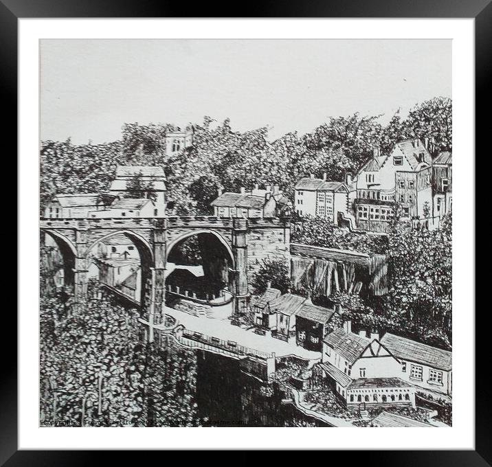 Knaresborough Viaduct. Black & White Framed Mounted Print by Trevor Whetstone