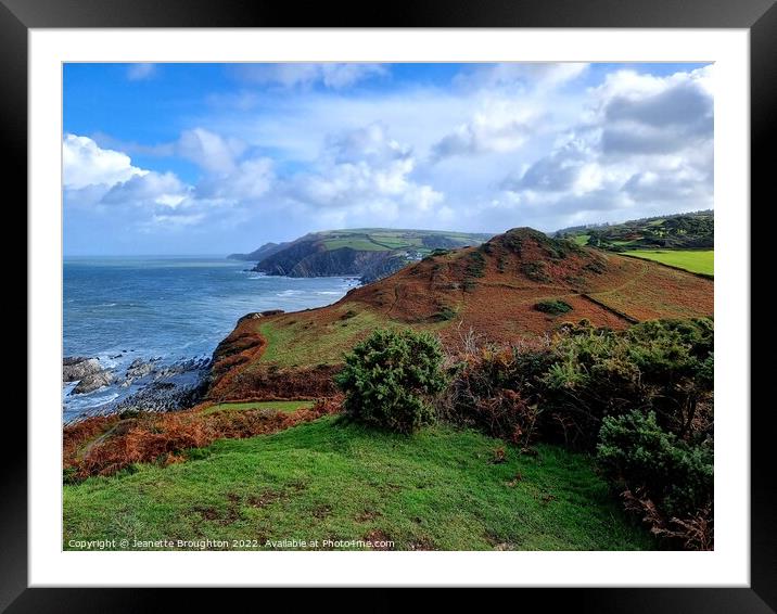 Beautiful North Devon Coastline Framed Mounted Print by Jeanette Broughton